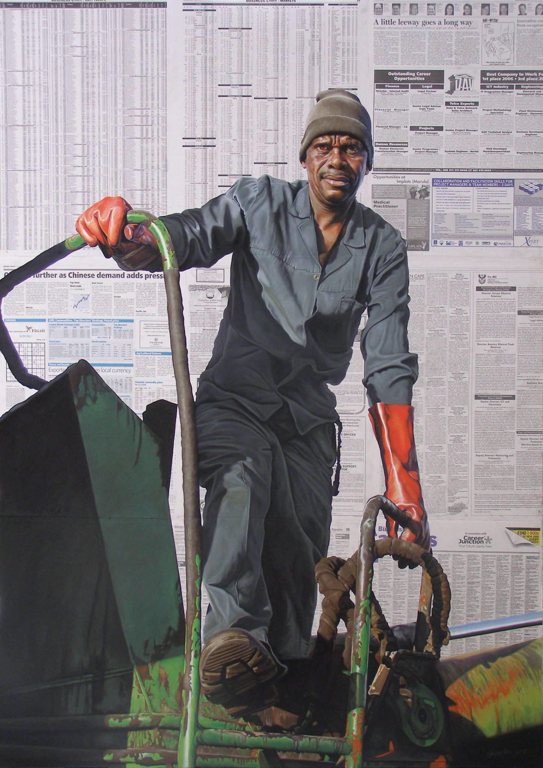 Moving the Trucks out at Dawn II

170cm x 120cm

Pastel on newspaper