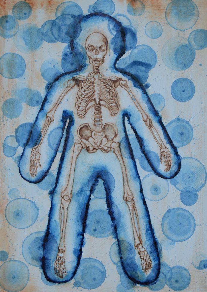 Ascending, 21cm x 15cm, oil and pigment on board