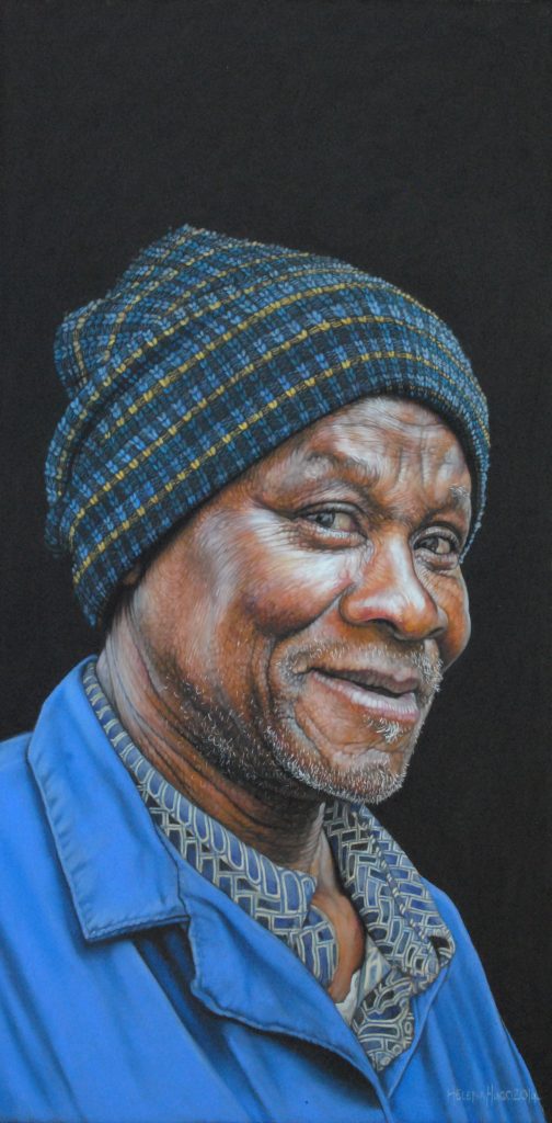 The Gardener V, 50cm x 25cm, pastel on board