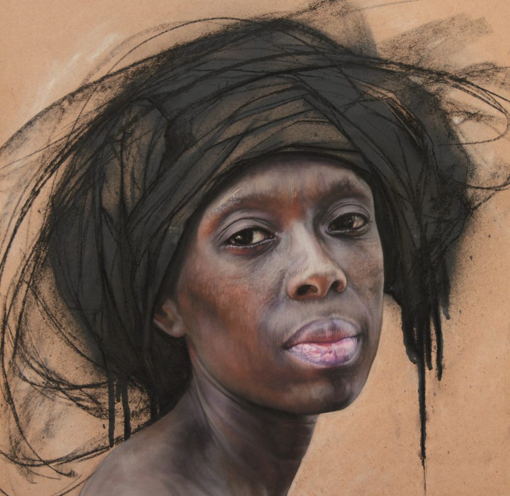 Protectress II, 47cm x 42cm, pastel on board