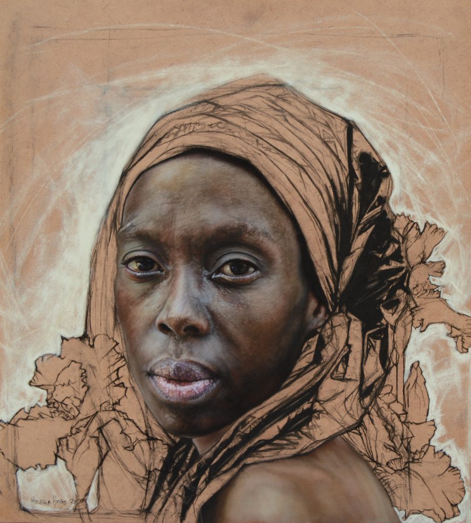 Protectress I, 47cm x 42cm, pastel on board