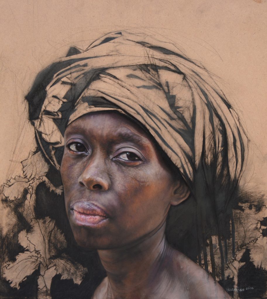 Protectress IV, 47cm x 42cm, pastel on board