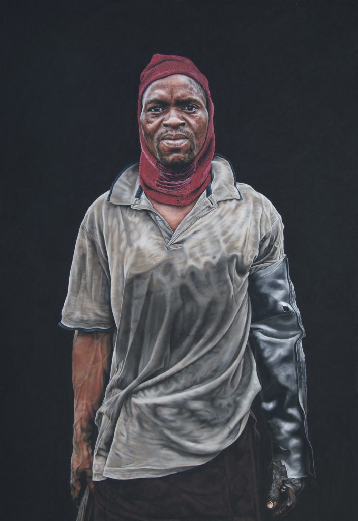 Plantation Worker II, 122cm x 85cm, pastel on board