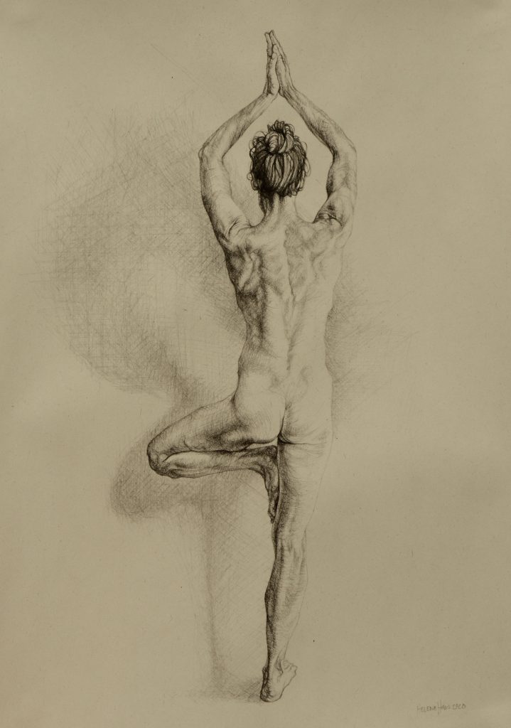 Pose as a Tree II, 42cm x 29.5cm, charcoal paper