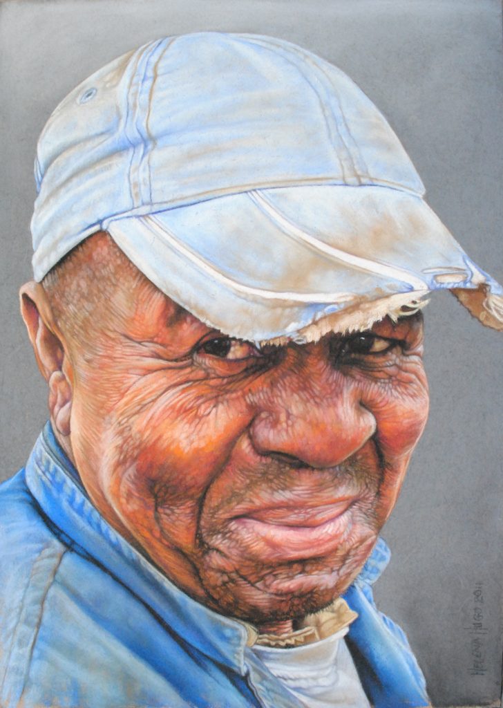 Farm Worker, 35cm x 25cm, pastel on board