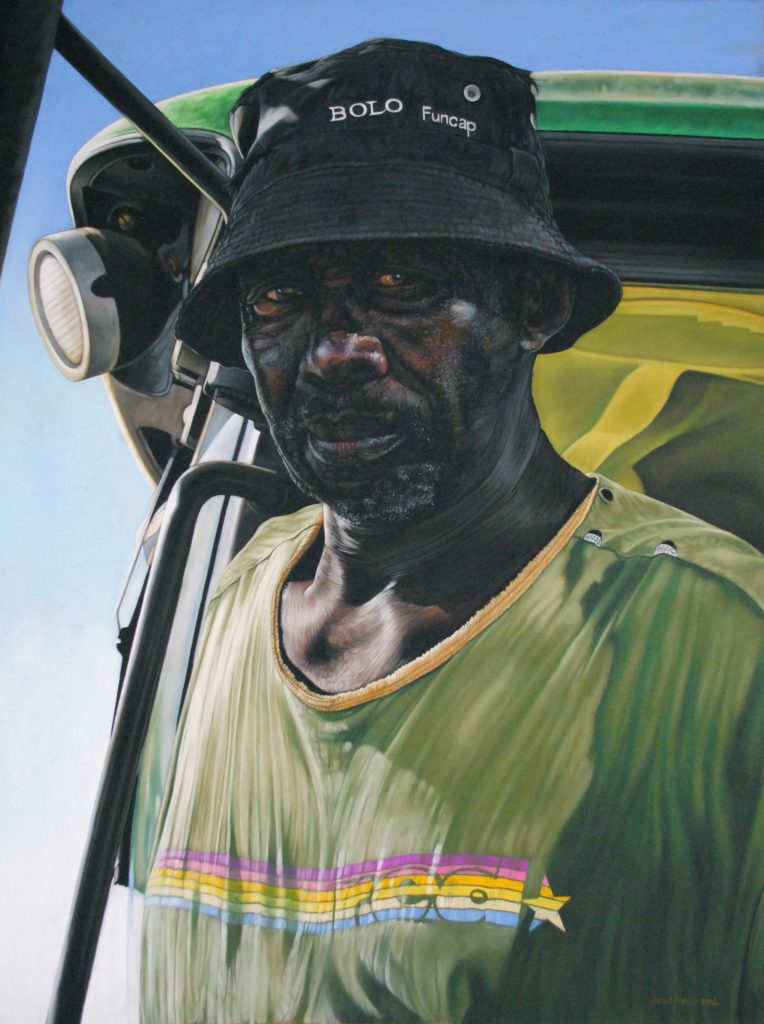 Farm Worker II, 80cm x 60cm, pastel on board