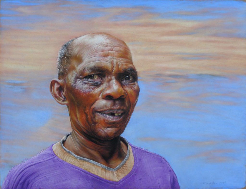 Gardener II, 50cm x 65cm, pastel on board