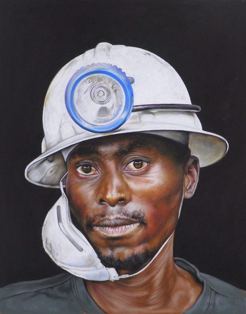 Miner II, 37cm x 29cm, pastel on board