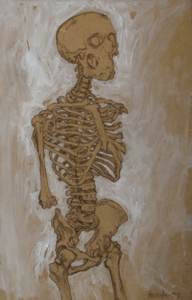 Remember that We have to Die, 27cm x 18cm, oil on board